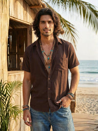 Dax cocoa breeze cotton shirt