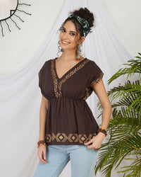 Cocoa dream boho top