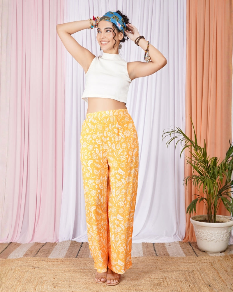 Elowen sun petal boho wide-leg trouser