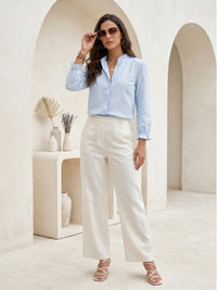 Coralie bluebell mist cotton shirt