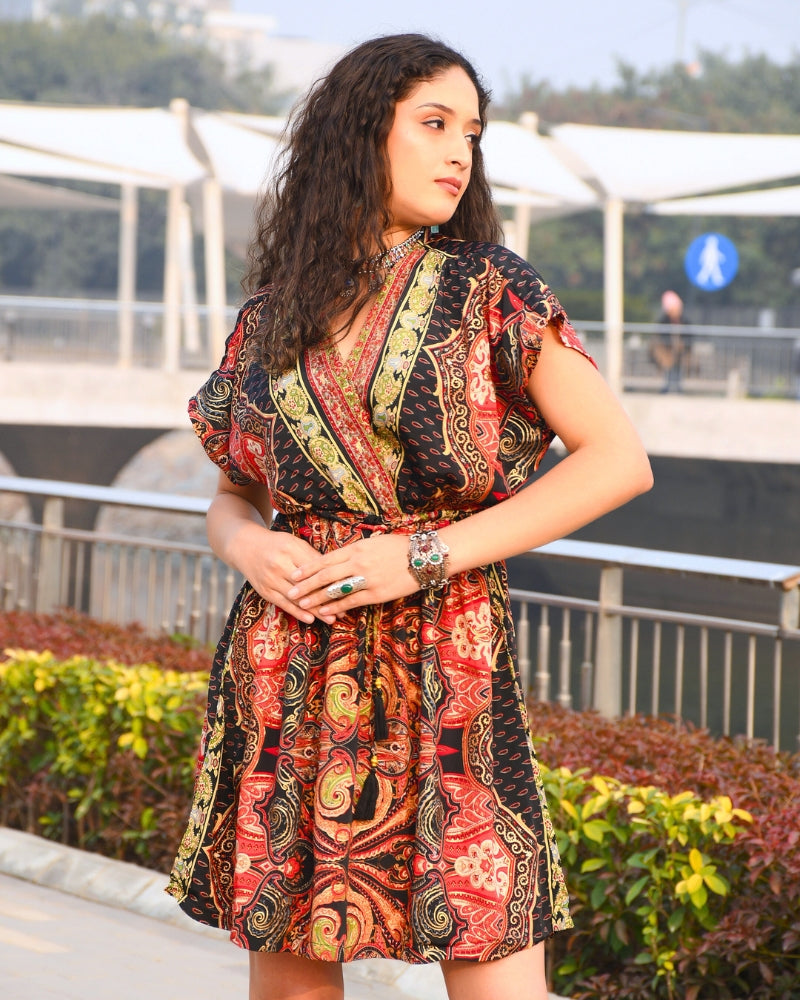 Black scarlet boho mini dress – Boholyfe Black scarlet boho mini dress – Boholyfe