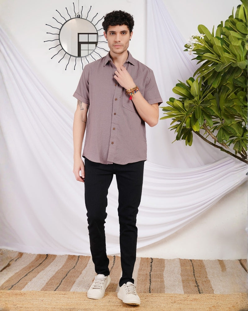 Remy ash plum cotton shirt
