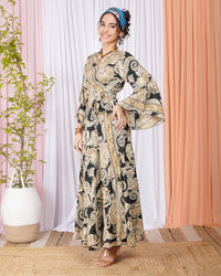 Callista night bloom wrap maxi dress