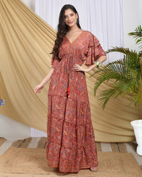 Elara scarlet muse tiered maxi dress
