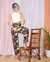 Maribela night-garden wide-leg trouser