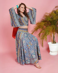 Moonlit petal serenade skirt co-ord set