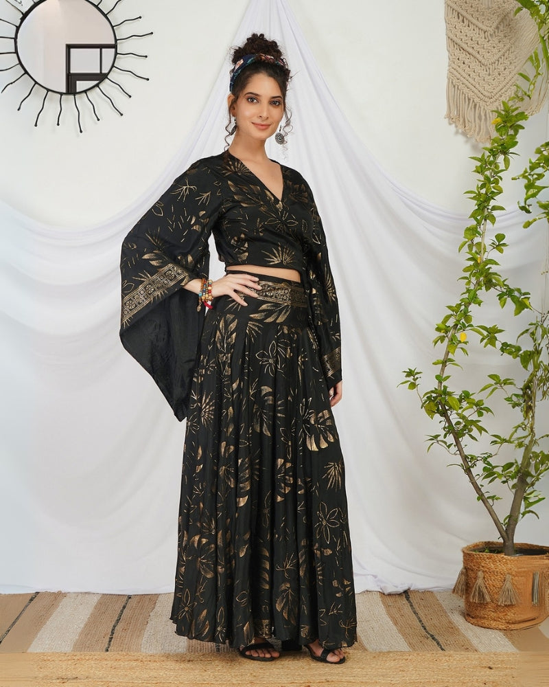 Isolde twilight boho co-ord set with skirt