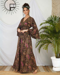 Evelina mocha rose palazzo set