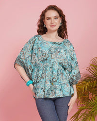 Oceanic groove kaftan Top