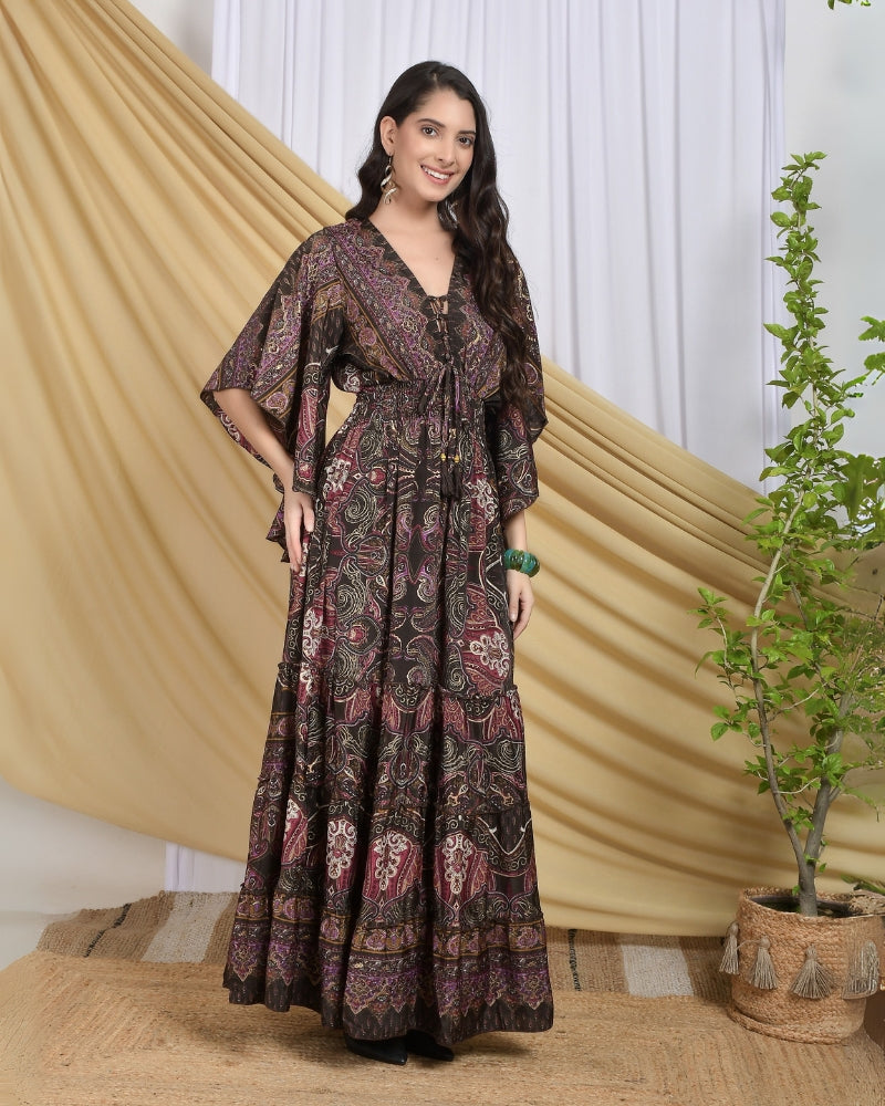 Lilith twilight paisley maxi dress