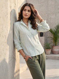 Cireya mint veil cotton shirt