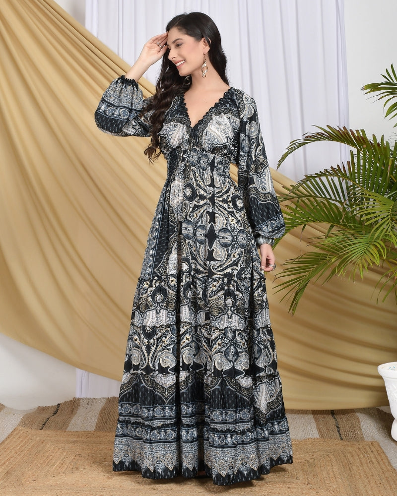 Vivienne midnight glow maxi dress