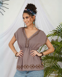 Elowen mauve mirage boho top