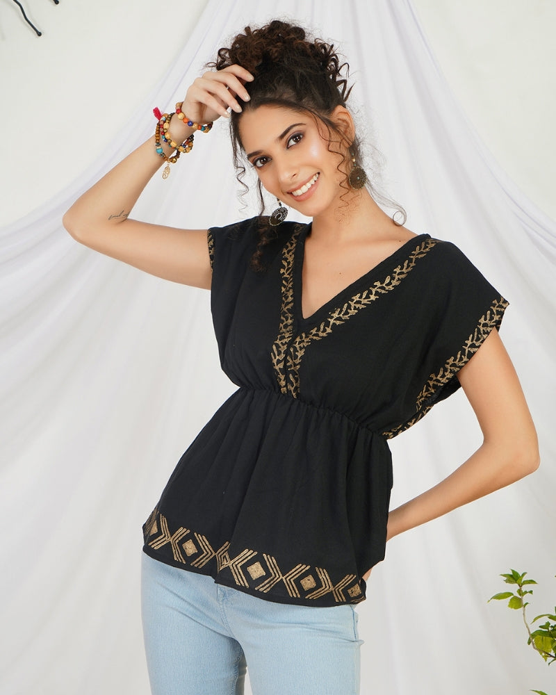 Elysia dark muse boho top