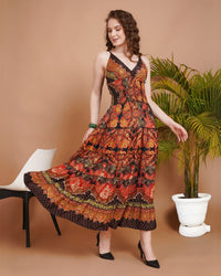 Soraya sunset ember maxi dress