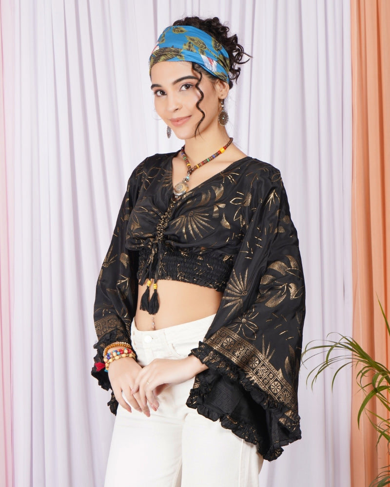 Aurelia onyx gather top