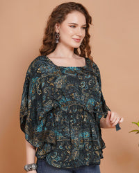 Night sky nomad kaftan top