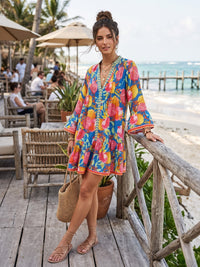 Mirella pomegranate pop boho dress