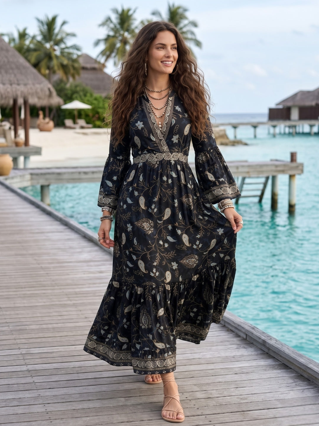 Moonshadow boho maxi dress