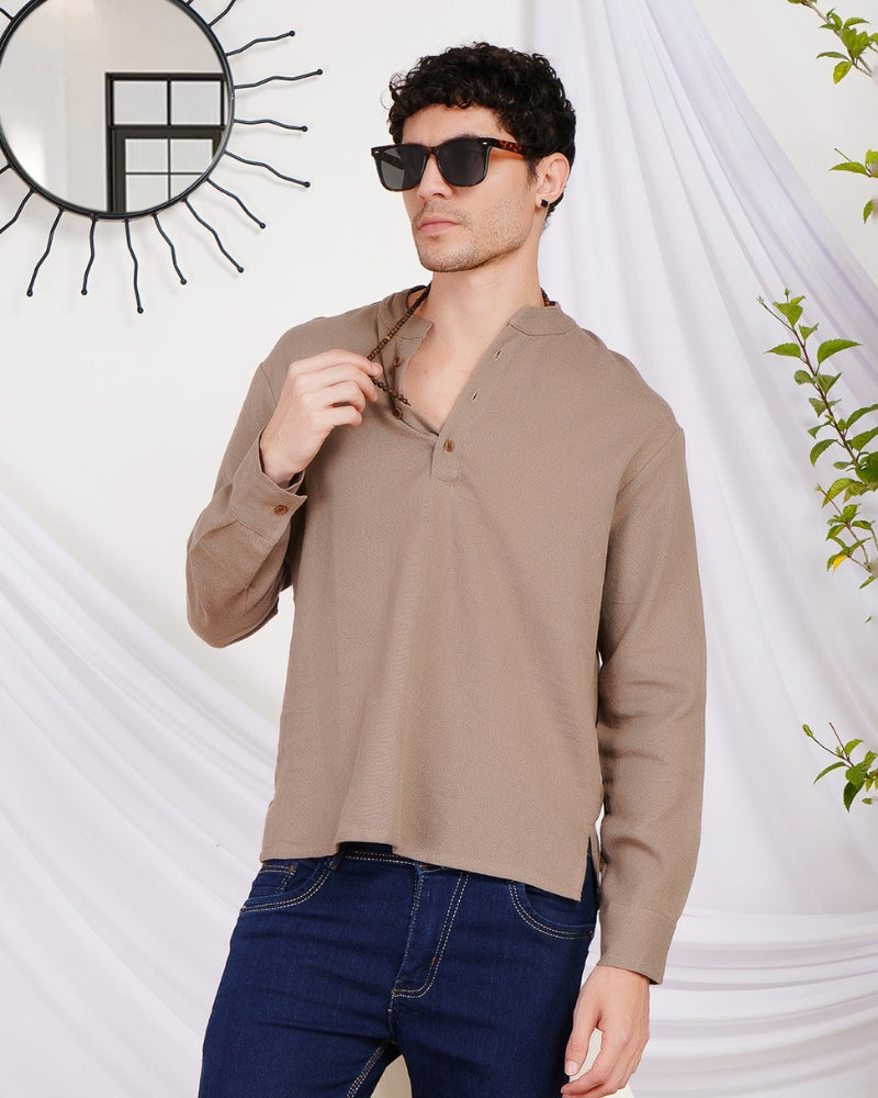 Alder sandstone cotton shirt