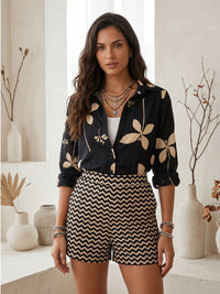 Violetta midnight bloom cotton co-ord set