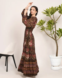 Zinnia plum dust maxi dress