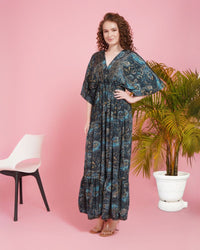 Starlit wanderer kimono maxi dress