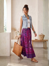 Plum mirage bohemian skirt
