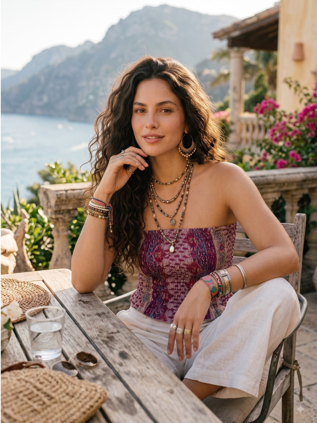 Isadora lavender love boho tube top