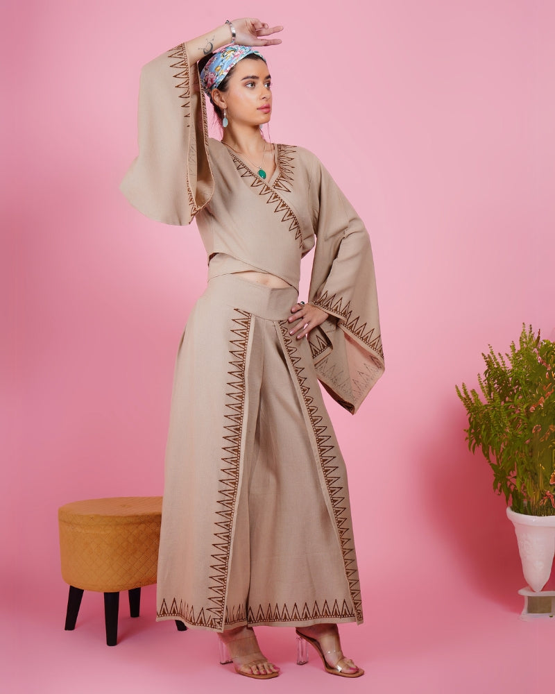 Whimsical wanderer khadi co-ord set