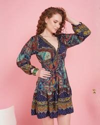 Liora midnight bloom mini dress