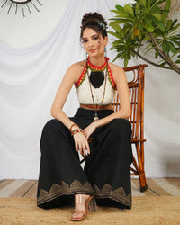 Noir ember cotton palazzo pants