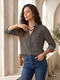 Onyx whisper oversize popover shirt