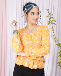 Maribel sunrise peplum top