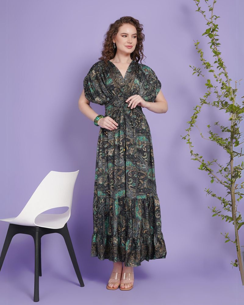 Yelora emerald dream maxi dress