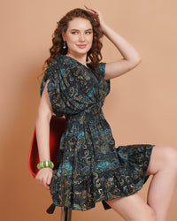 Electric twilight short dress