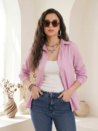 Seraphina lilac mist cotton shirt