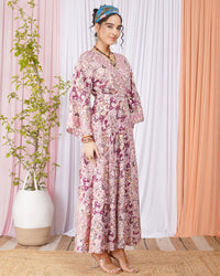 Selene rosevine wrap maxi dress