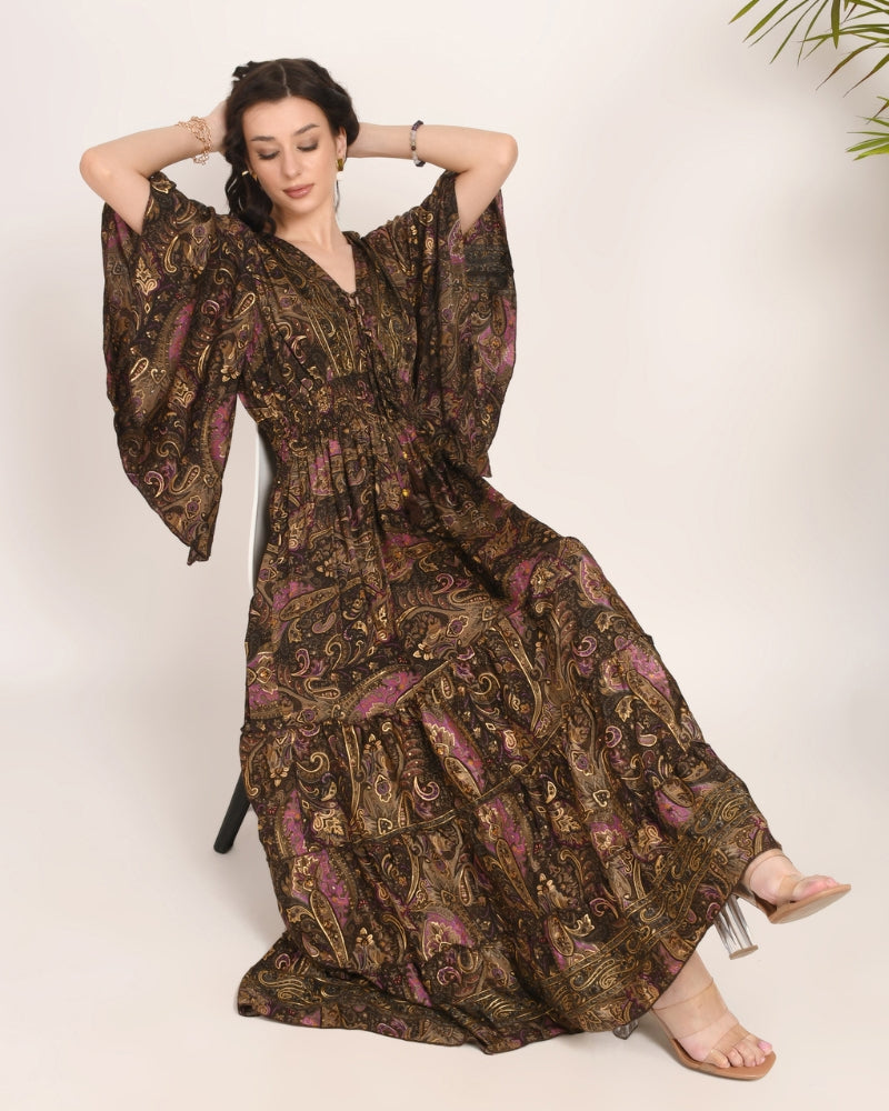 Nyra twilight paisley maxi dress