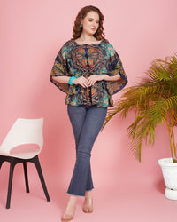 Navy nomad kaftan top