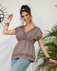 Elowen mauve mirage boho top