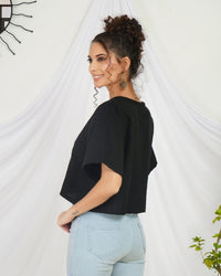 Marceline raven bohemian crop top