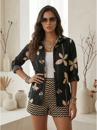 Violetta midnight bloom cotton co-ord set