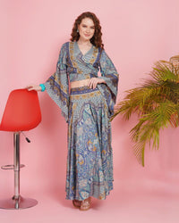 Moonlit petal serenade skirt co-ord set