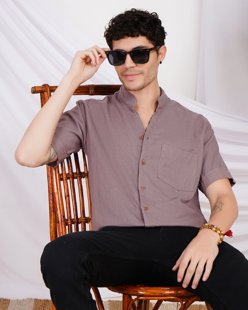 Fynn ash mauve breeze cotton shirt