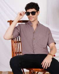 Fynn ash mauve breeze cotton shirt