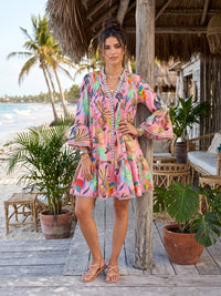 Maribel pink paradise mini dress