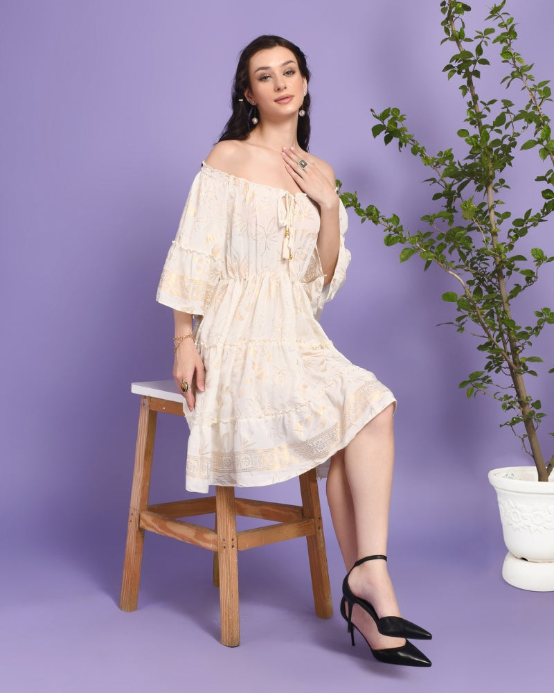 Alina off-shoulder mini dress