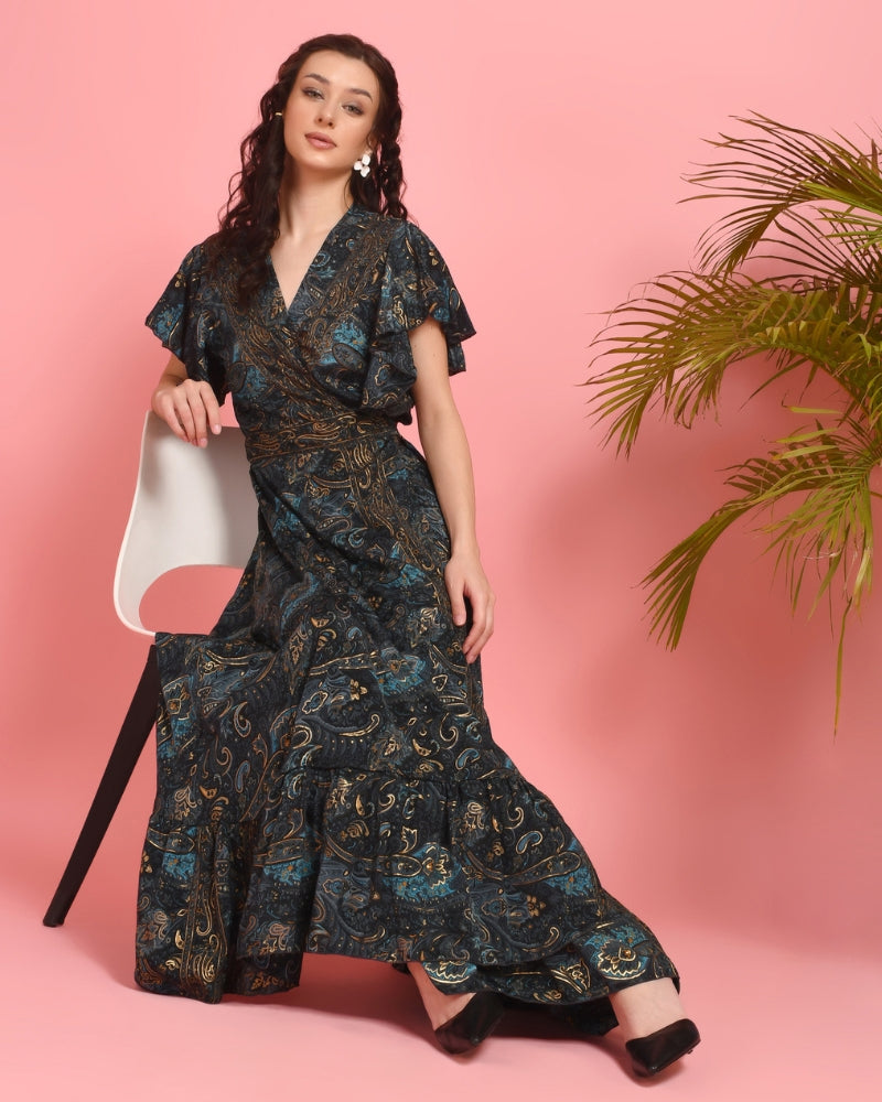 Juliette dusk maxi angrakha dress