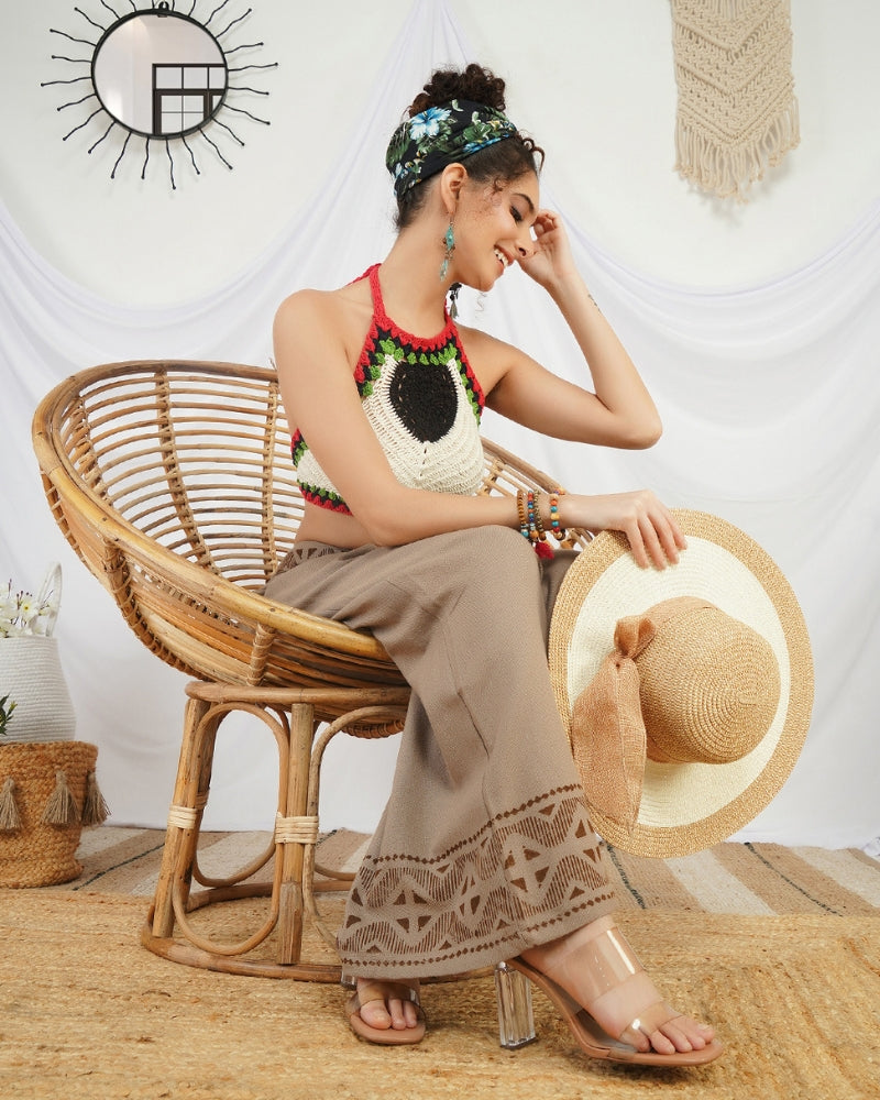 Terra muse wide legs cotton trouser